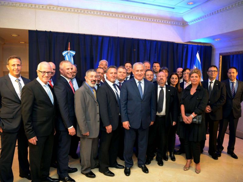 PM Netanyahu at with the Israeli business delegation